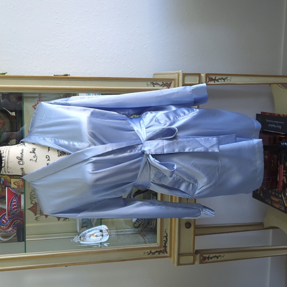 Victoria's Secret Blue Satin Wrap Robe